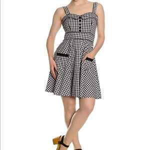 Black and white Gingham Mini Dress